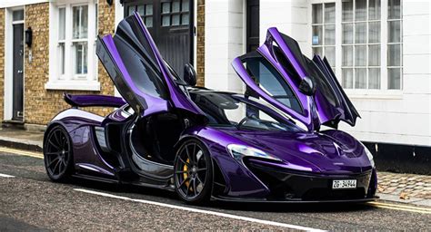 Amazing Purple Carbon Fiber McLaren P1 Lands In London