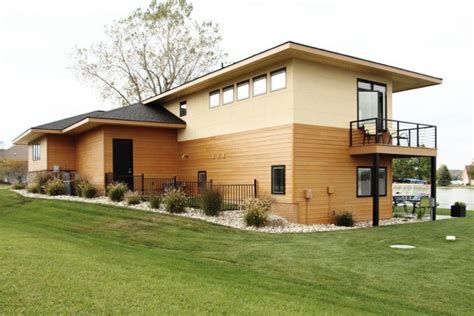 Eifs Siding for a Contemporary Spaces with a Steel and Exteriors by M-R ...