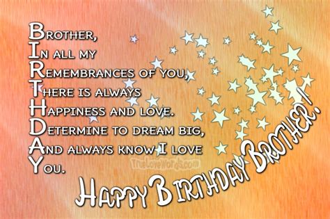 The 40 Warmest Birthday Wishes For Brother » True Love Words