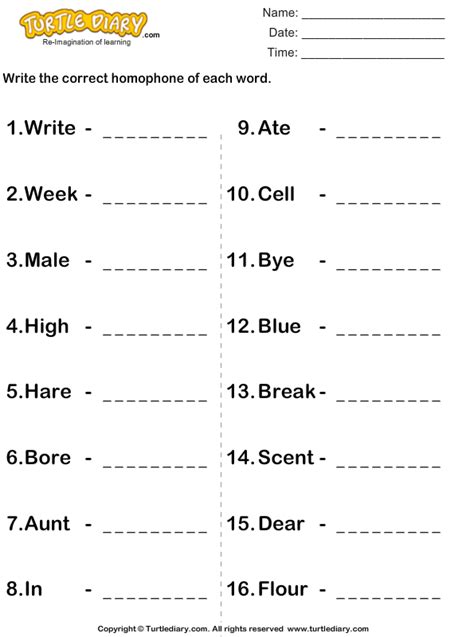 Homophone Quiz For Third Grade - homophone worksheets for 3rd grade englishlinx homophones ...