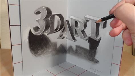 Drawing 3D Art Letters - Three Dimensional Space - YouTube