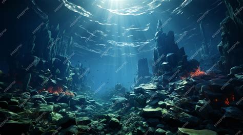 Premium AI Image | underwater scene in the ocean