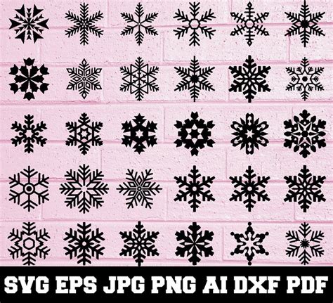 Snowflake SVG Snowflake Silhouette SVG Cut Files | Etsy