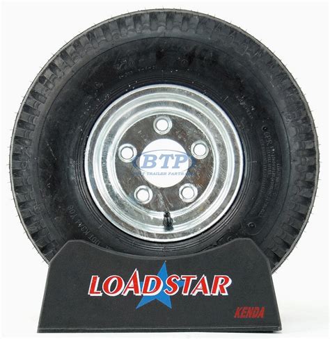 Boat Trailer Tire 5.70 x 8 on Galvanized Rim 5 Lug 910lb by Loadstar