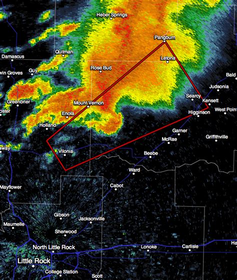 Mike Smith Enterprises Blog: 8:08pm Tornado Moving toward Searcy, AR