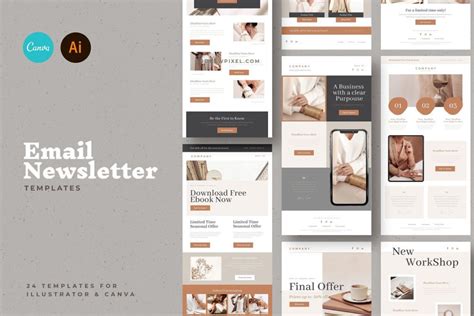 24 CANVA Newsletter Templates - JENNIFER-FRANKLIN