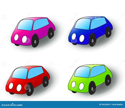 Cartoon cars stock illustration. Image of vehicle, color - 9424284