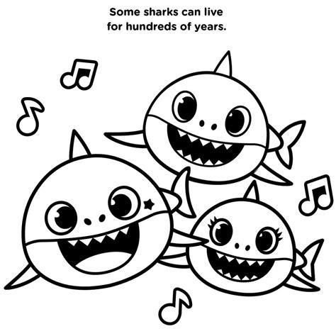 Baby Shark Song Coloring Page - Free Printable Coloring Pages for Kids