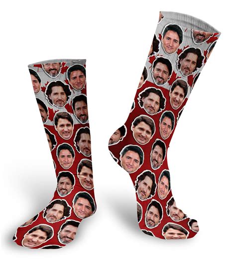 Justin Trudeau Faces Socks - AllOverPrint.ca