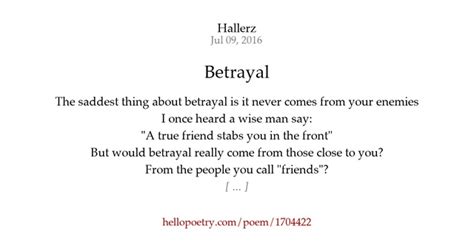 Betrayal by Hallerz - Hello Poetry