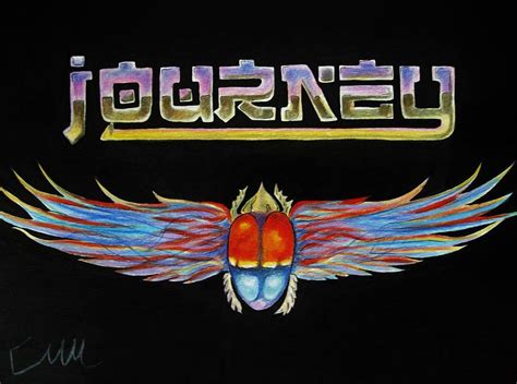 Journey band logo Drawing by Emily Maynard - Pixels