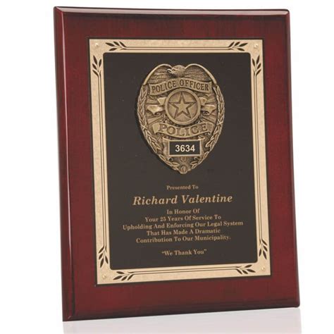 Police Badge Casting Plaque Award - AwardMakers