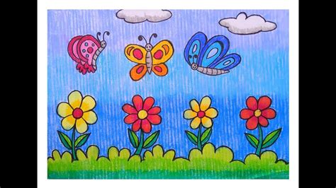 Small Flower Drawings, Flower Drawing For Kids, Scenery Drawing For Kids, Drawing Images For ...
