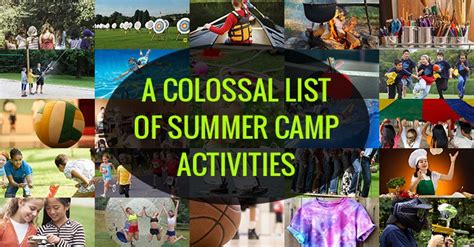 A Colossal List of Summer Camp Activities - Summer Camp Programming