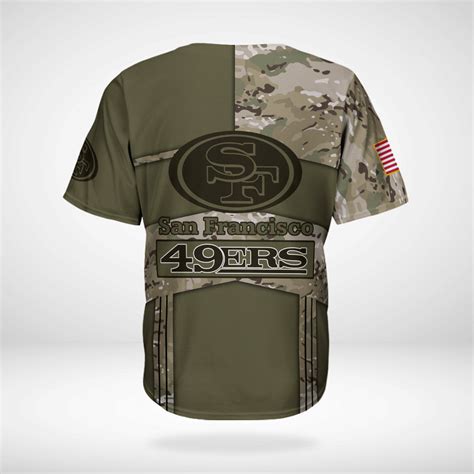 San Francisco 49ers Military Style Baseball Jersey