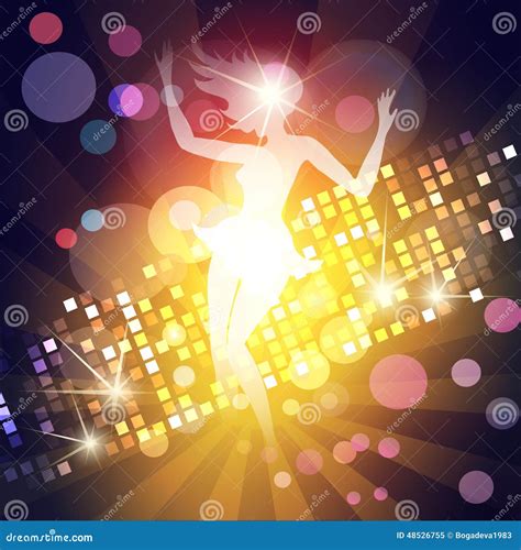 Dancing girl stock vector. Illustration of clubbing, fashion - 48526755