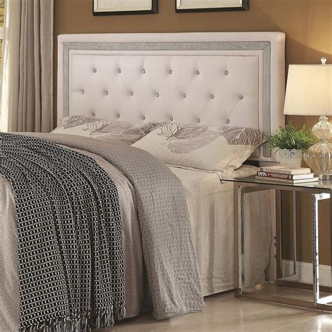 Coaster CO- Queen/Full Headboard, White | White headboard, Upholstered headboard, California ...