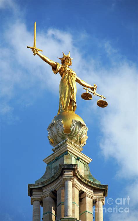 The Old Bailey's Lady Justice Statue Photograph by Simon Bradfield - Pixels