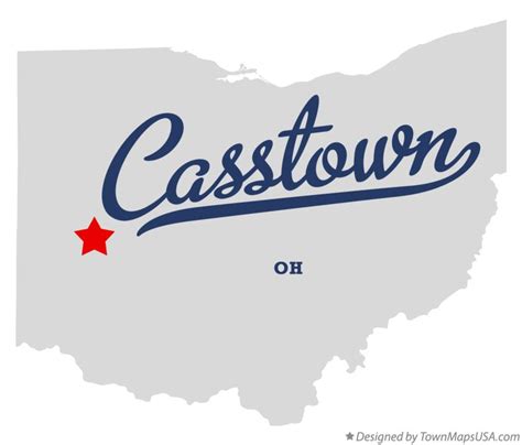 Map of Casstown, OH, Ohio