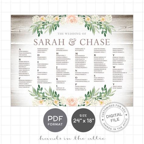 Rustic Seating Charts for Weddings Chart Ideas Poster - Etsy | Seating ...