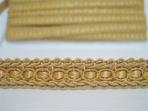 5 Yards Gold Gimp Braid Trim 1.3 cm-wide Gimp Braid Braided