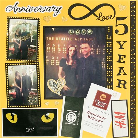 Anniversary Scrapbook Layout