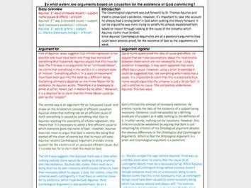 OCR Cosmological argument essay plans | Teaching Resources