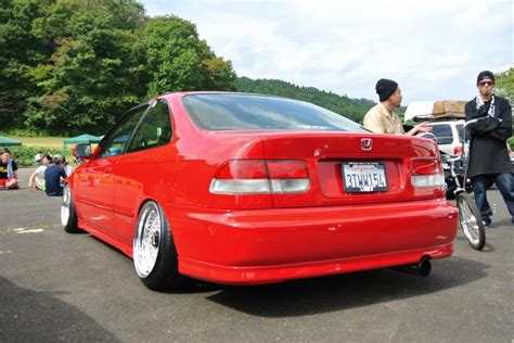 Red EK Honda Civic Si Coupe on 16″ Silver BBS RS | BBS RS Zone