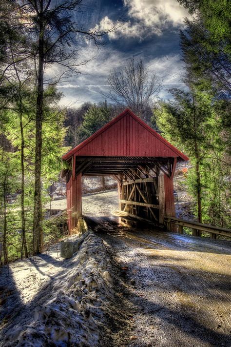 Sterling Covered Bridge - Stowe Vermont Photograph by Joann Vitali