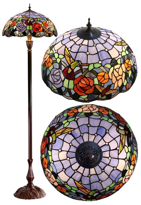 18" Hummingbird Flower Stained Glass Tiffany Floor Lamp – Tiffany Lamp New Zealand and Australia