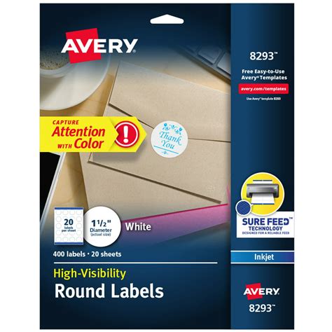 Avery 1 Inch Round Labels Template