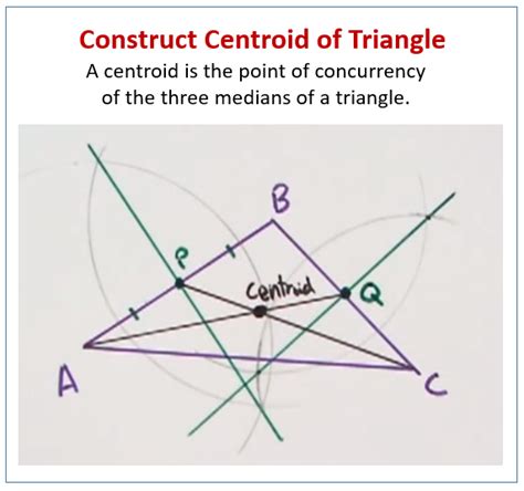 Construct the Centroid of a Triangle (examples, solutions, worksheets, videos, games, activities)