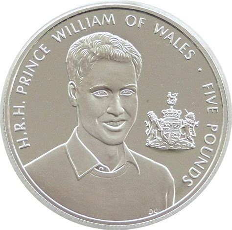 2003 Guernsey Prince William 21st Birthday £5 Silver Proof Coin