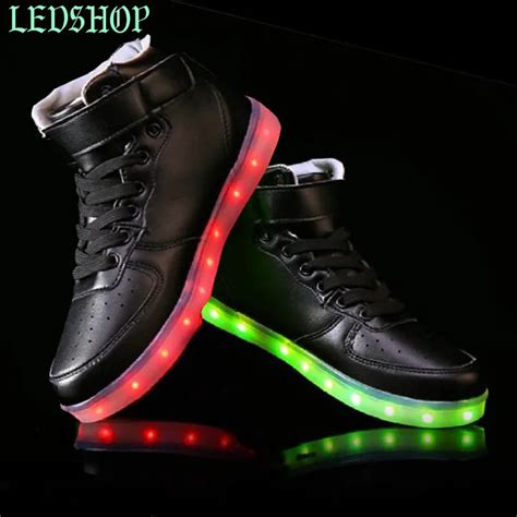 45 Size Colorful LED Light Shoes Luminous Light Up Shoes For Adults Men Women Fashion Casual ...