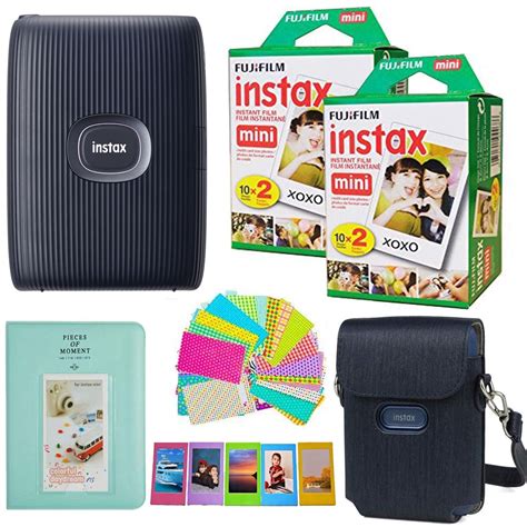 Fujifilm Instax Mini Link 2 Smartphone Printer - Space Blue + 40 Film Includes Case, Album ...