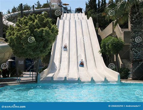 WaterPark Faliraki, Water Slides and Pools. Faliraki, Greece Editorial ...