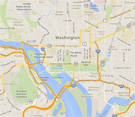 Monuments and Memorials in Washington, D.C. | Map, Washington ...