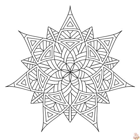 Free Geometric Coloring Pages 2023 - GBcoloring
