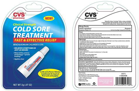 CVS Cold Sore Treatment (cream) CVS Pharmacy