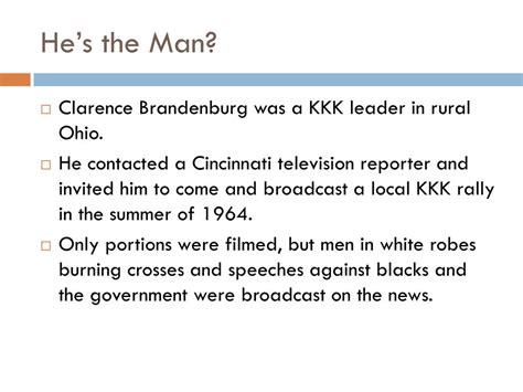 PPT - Brandenburg v. Ohio 1969 PowerPoint Presentation, free download - ID:3844060