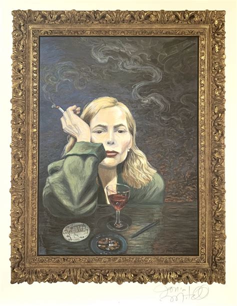 Joni Mitchell – Signed Self-Portrait Lithograph of “Both Sides Now ...