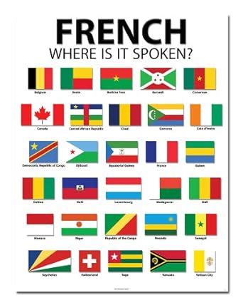 Amazon.com: French Speaking Countries - 20" x 26" - Classroom Poster: Industrial & Scientific