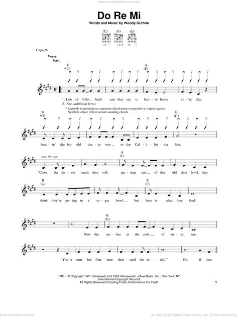 Do Re Mi Ukulele Chords - Sheet and Chords Collection