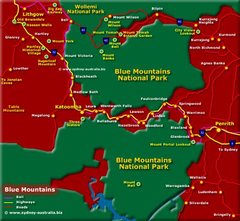 Blue Mountains Map, NSW