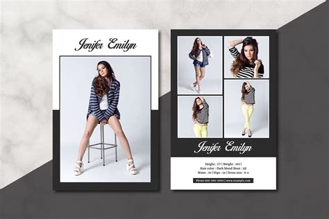 Model Comp Card - V841 | Flyer Templates ~ Creative Market