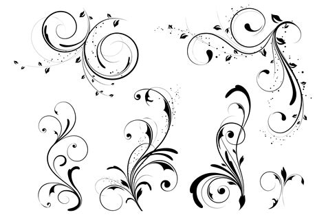 Flower Patterns Png Svg Dxf AI Bundle Black and White - Etsy