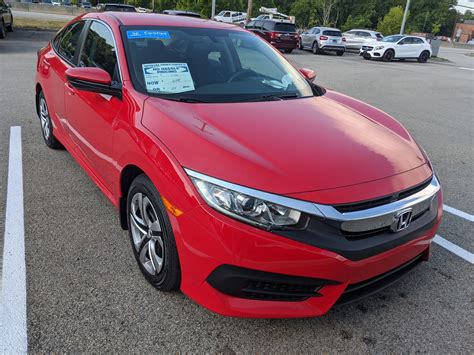 Certified Pre-Owned 2018 Honda Civic Sedan LX in Rallye Red | Greensburg, PA | #H07530A