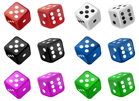 Set of casino dice vector design illustration isolated on white background 2006567 Vector Art at ...