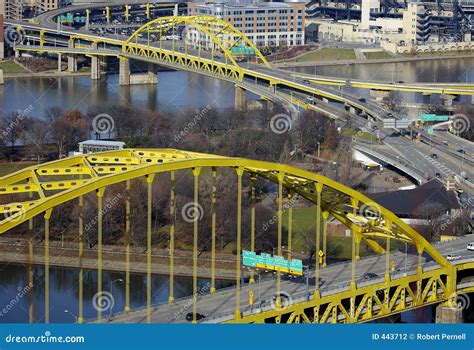 Pittsburgh Bridges stock photo. Image of clouds, tower - 443712