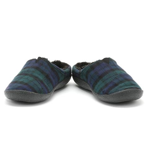 TOMS Rubber Berkeley Mens Green Plaid Slippers for Men - Lyst